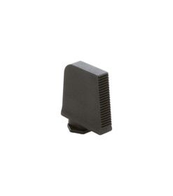 Serrated black front sight for GLOCK pistols.